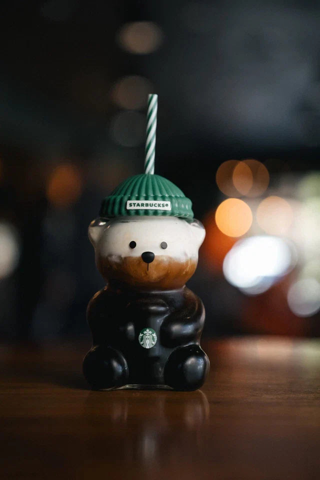 Starbucks Bearista Bear Glass Jar Cold Cup With Straw 2026 Holiday Xmas Gifts