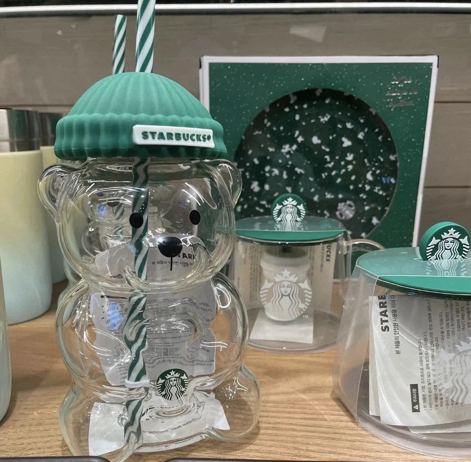 Starbucks Bearista Bear Glass Jar Cold Cup With Straw 2026 Holiday Xmas Gifts