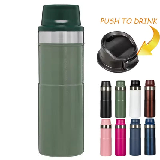 500ml Bpa Free Classic Trigger Action Travel Coffee Mug 16OZ Double Wall Cup In