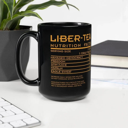 Liber-Tea Helldivers Mug, Morning Cup Of Liber-Tea, Helldivers Taste Democracy