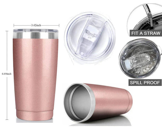 20oz Stainless Steel Tumbler Slider Lid Vacuum Insulated Travel Cup Coffee Mug