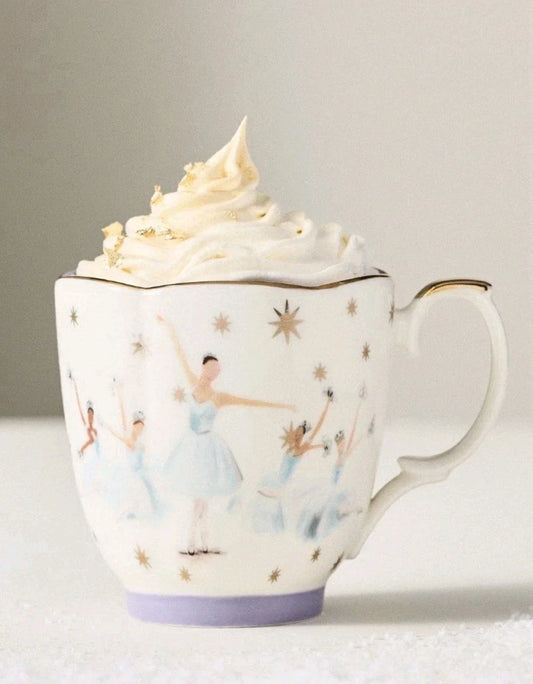 Anthropologie New York City Ballet Snow Fairies Mug New In Box